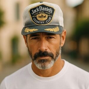 Vintage  JACK DANIELS COUNTRY CLUB 19TH HOLE Mesh Snap Back Hat